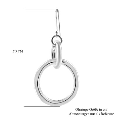 Platinum Over Sterling Silver Earrings 10.09 g
