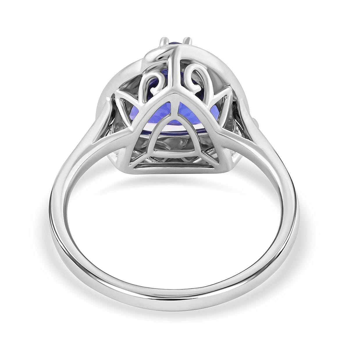 Certified & Appraised Rhapsody AAAA Tanzanite and E-F VS Diamond 3.65 ctw Ring in 950 Platinum (Size 6.0) 7.40 Grams