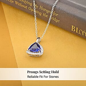 Certified & Appraised Rhapsody 950 Platinum AAAA Tanzanite and E-F VS Diamond Pendant without Chain 4.5 Grams 3.65 ctw