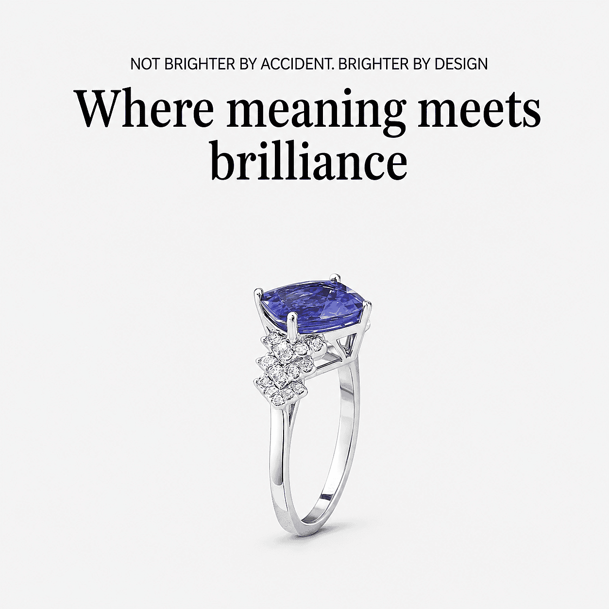 Certified and Appraised Rhapsody 950 Platinum AAAA Tanzanite and E-F VS Diamond Ring (Size 6.0) 5.75 Grams 3.75 ctw