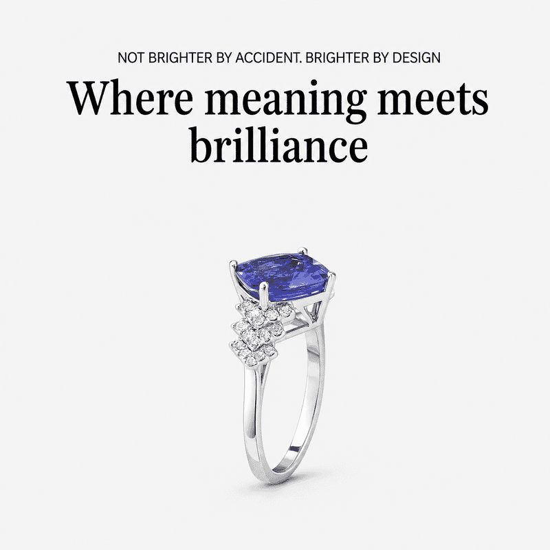 Certified and Appraised Rhapsody 950 Platinum AAAA Tanzanite and E-F VS Diamond Ring (Size 6.0) 5.75 Grams 3.75 ctw