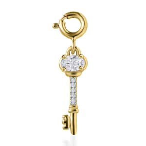 Moissanite Charm in Vermeil Yellow Gold Over Sterling Silver 0.25 ctw