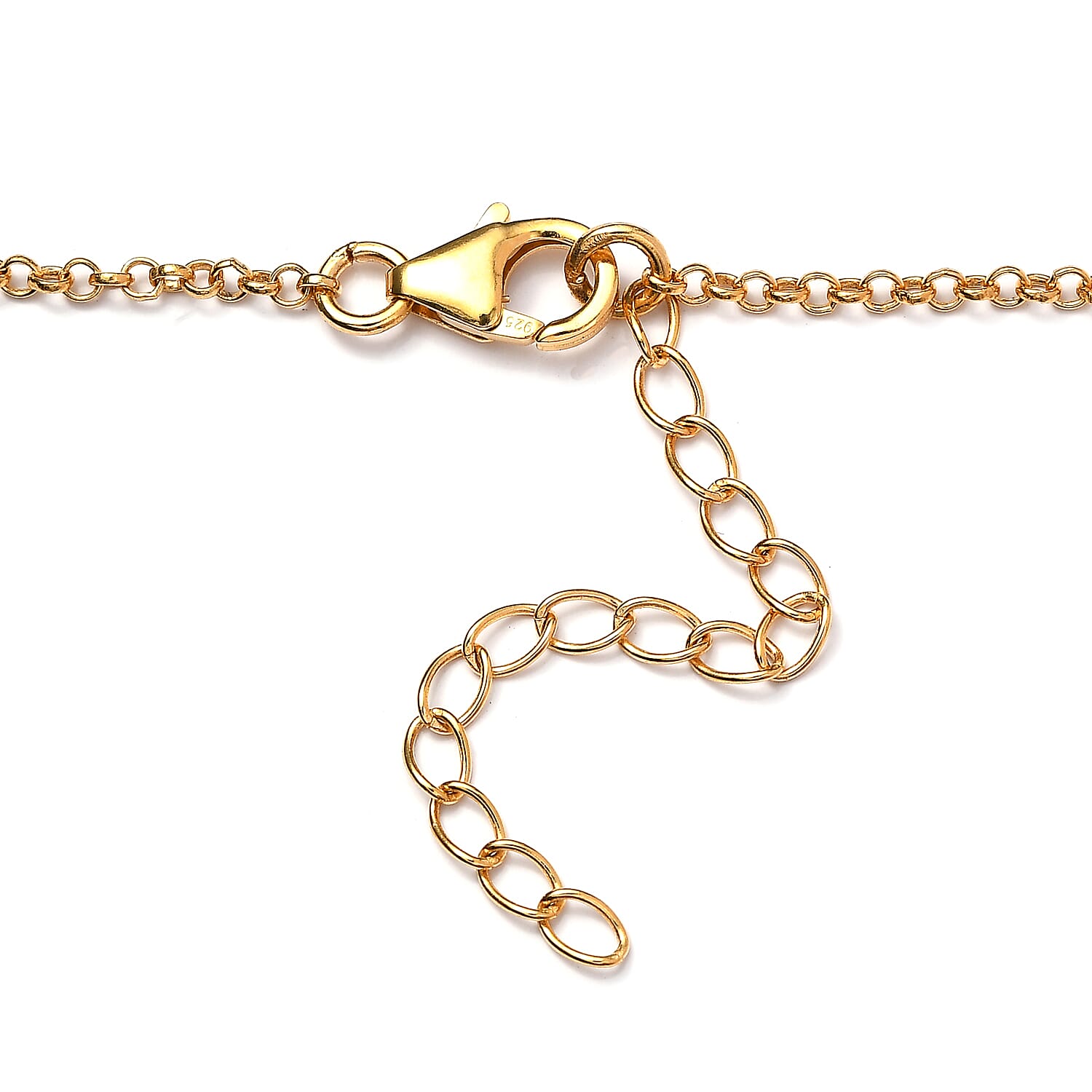 Brazilian Cherry Citrine Necklace 18 Inches in Vermeil Yellow Gold Over Sterling Silver 16.40 ctw