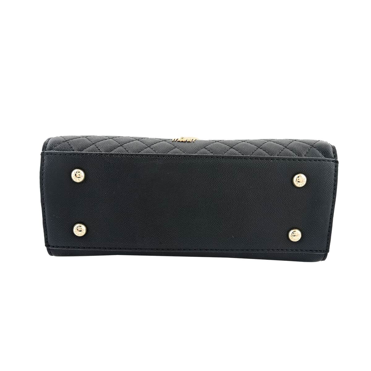 MC Black Pebbled Grain PU Envelope Shape Crossbody Bag image number 4