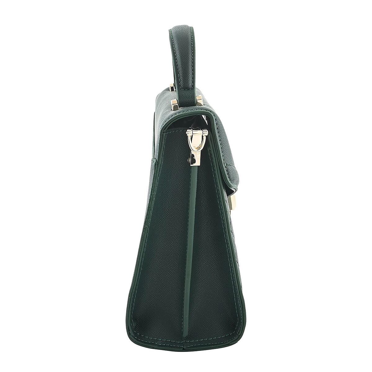 MC Green Pebbled Grain Faux Leather Envelope Shape Crossbody Bag image number 2