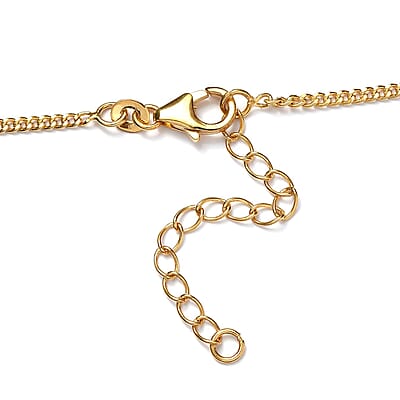 Moissanite Moon Station Necklace 18 Inches in Vermeil Yellow Gold Over Sterling Silver 1.90 ctw