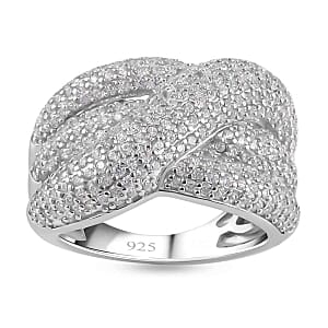 White Zircon 2.75 ctw Ring in Rhodium Over Sterling Silver (Size 6.5)