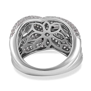 White Zircon 2.75 ctw Ring in Rhodium Over Sterling Silver (Size 8)
