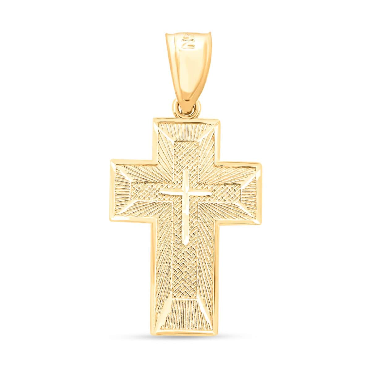 Made in America 10K Yellow Gold Prayer Pendant image number 0