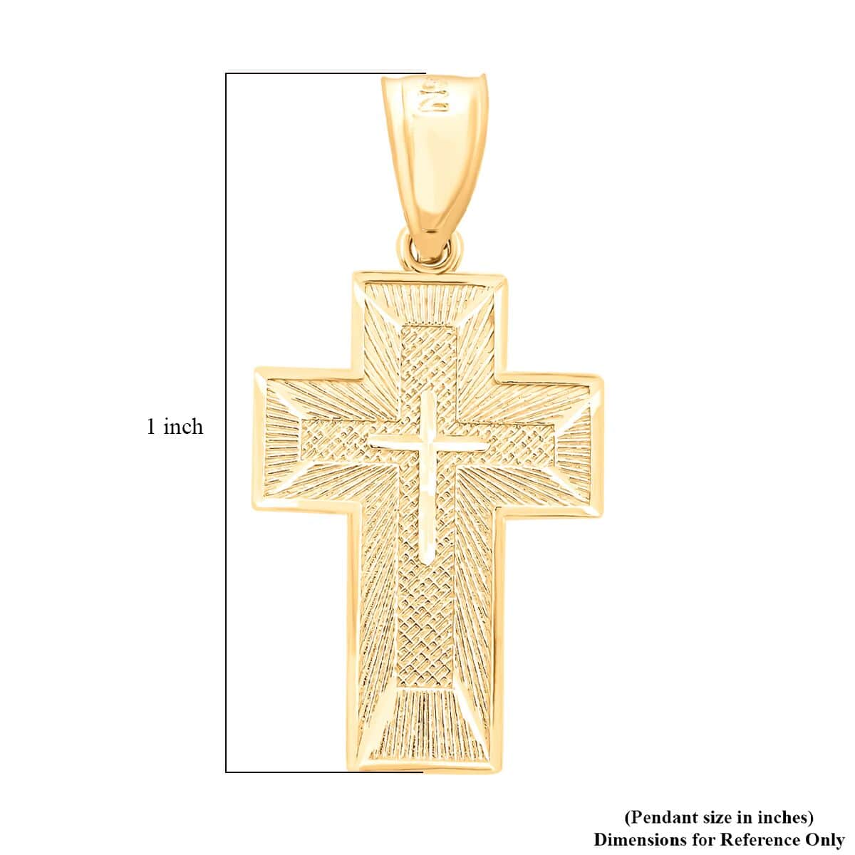 Made in America 10K Yellow Gold Prayer Pendant image number 4