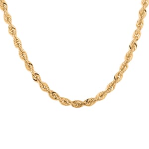 10K Yellow Gold 4mm Rope Necklace 20 Inches 6 Grams