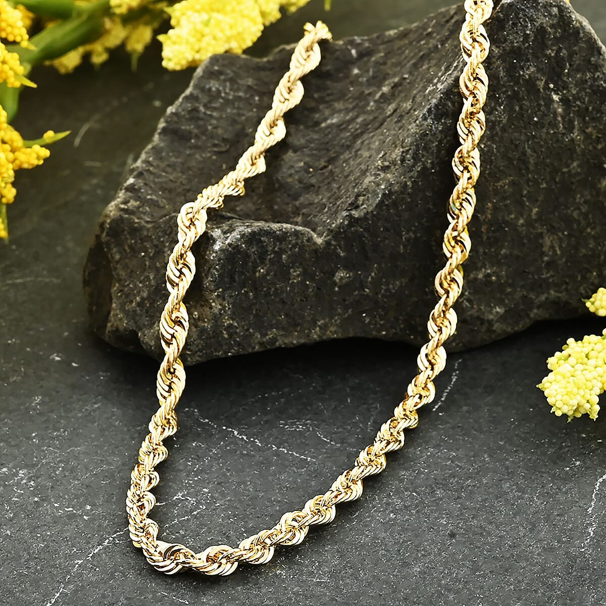 10K Yellow Gold 4mm Rope Necklace (22 Inches) (6.50 g) image number 1