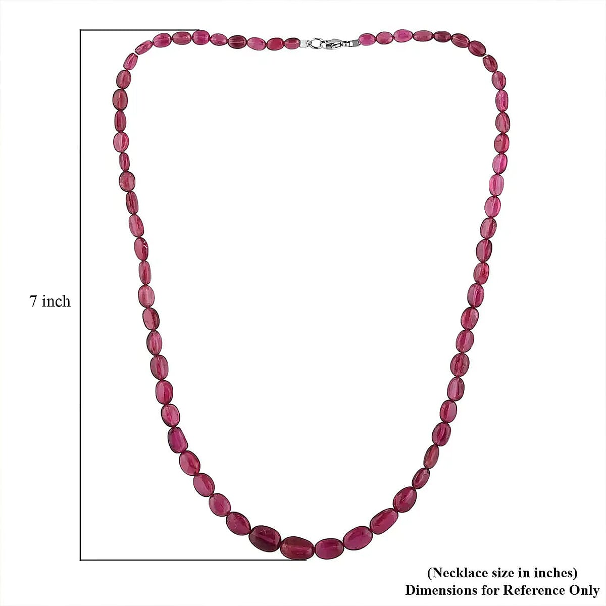 Certified & Appraised Rhapsody AAAA Ouro Fino Rubellite 70.00 ctw Beaded Necklace 18 Inches in 950 Platinum image number 2