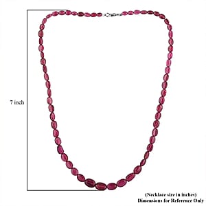 Certified & Appraised Rhapsody AAAA Ouro Fino Rubellite 70.00 ctw Beaded Necklace 18 Inches in 950 Platinum