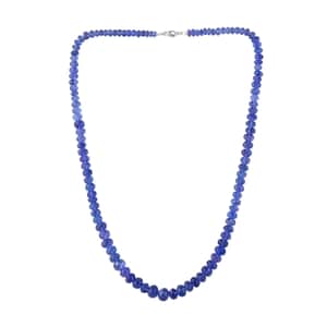 Rhapsody Certified & Appraised AAAA Tanzanite Beaded Necklace, 18 Inch Necklace in 950 Platinum, Tanzanite Jewelry For Her, Birthday Anniversary Gift 165.00 ctw