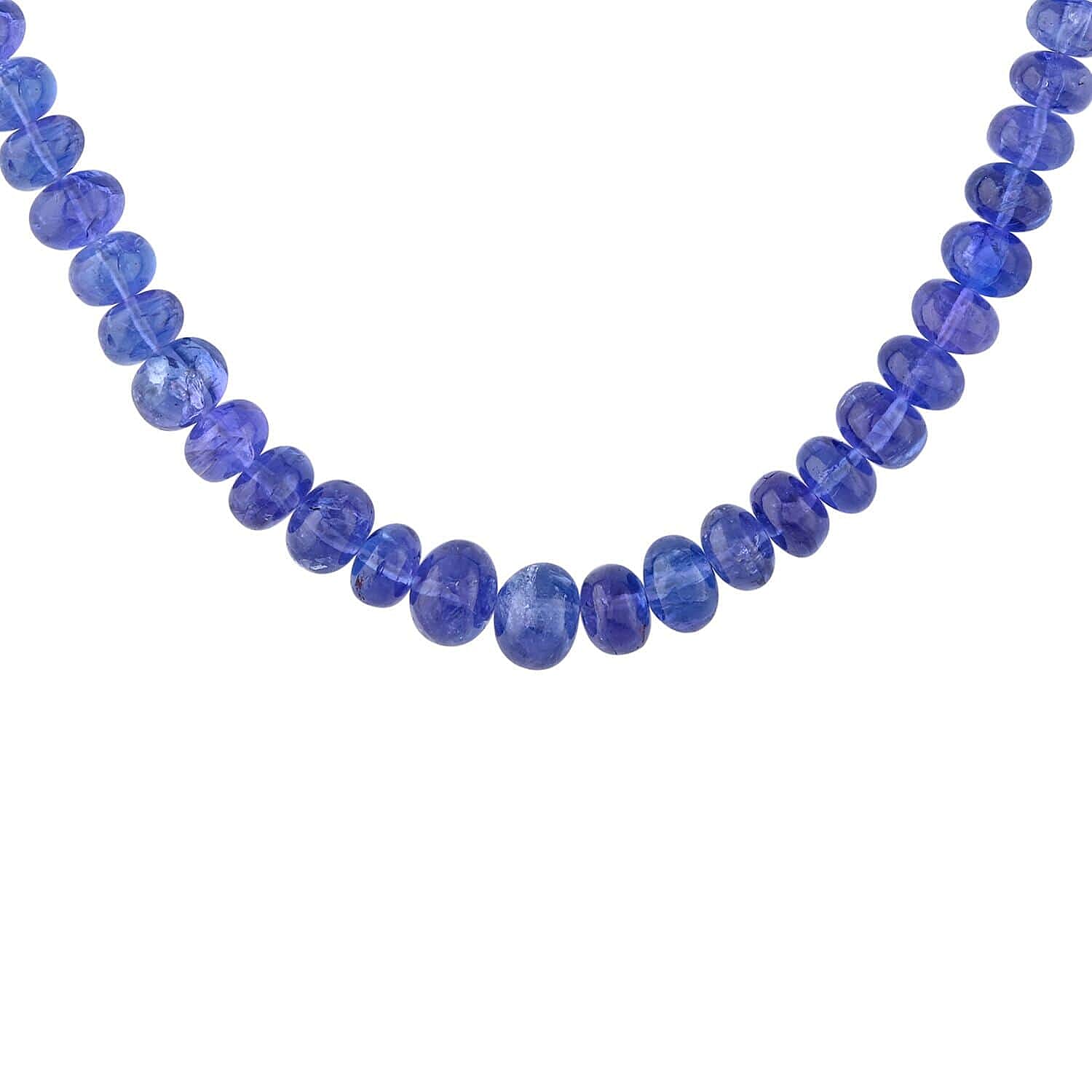 Rhapsody Certified & Appraised AAAA Tanzanite Beaded Necklace, 18 Inch Necklace in 950 Platinum, Tanzanite Jewelry For Her, Birthday Anniversary Gift 165.00 ctw