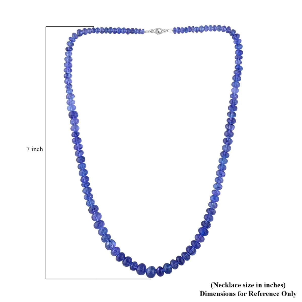 Rhapsody Certified & Appraised AAAA Tanzanite Beaded Necklace, 18 Inch Necklace in 950 Platinum, Tanzanite Jewelry For Her, Birthday Anniversary Gift 165.00 ctw image number 5