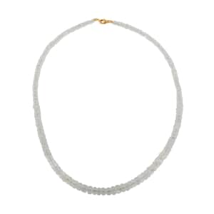 Certified & Appraised Iliana 18K Yellow Gold AAAA Premium Rainbow Moonstone Beaded Necklace (18 Inches) 85.00 ctw