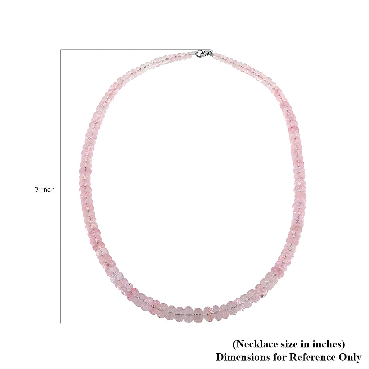 Certified & Appraised Rhapsody 950 Platinum AAAA Pink Morganite Beaded Necklace 18 Inches 125.00 ctw image number 4