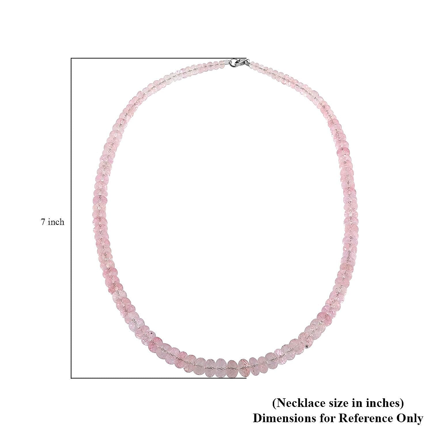 Certified & Appraised Rhapsody 950 Platinum AAAA Pink Morganite Beaded Necklace 18 Inches 125.00 ctw