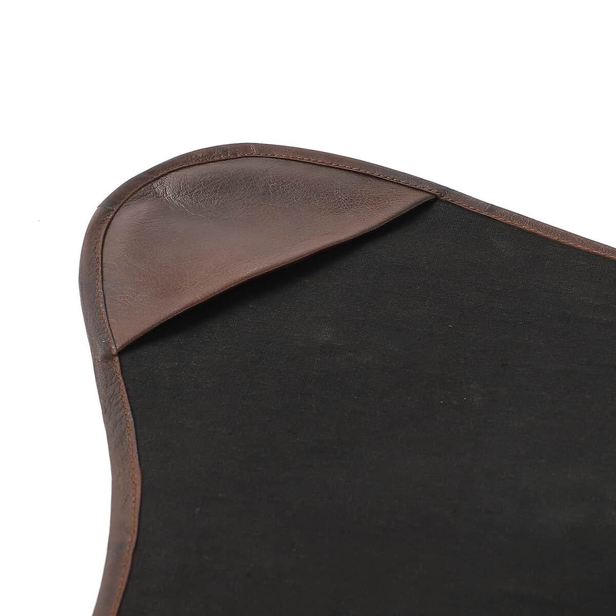 Doorbuster Dark Brown Butterfly Chair in Genuine Leather with Canvas Lining & Metal Frame image number 8