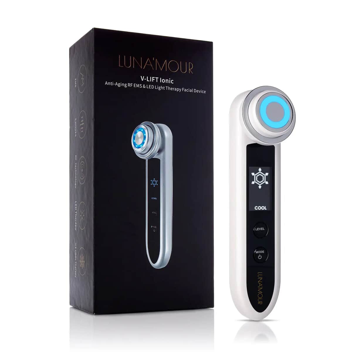Luna'Mour V-Lift Ionic Anti-Aging RF EMS & LED Facial Device For Skin Tightening, Facial Beauty Skin Care Machine image number 0