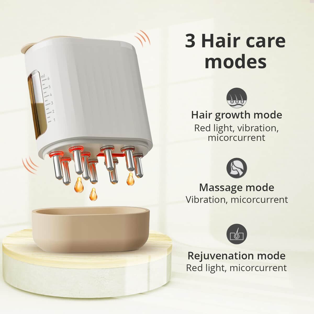 Luna'Mour Boost Brush Pro - Mini Red Light Microcurrent Scalp Massager & Hair Oil Applicator Device (Lifetime Warranty) image number 2