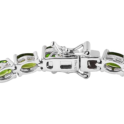 Chrome Diopside Tennis Bracelet in Platinum Over Sterling Silver (6.50 In) 12.25 ctw