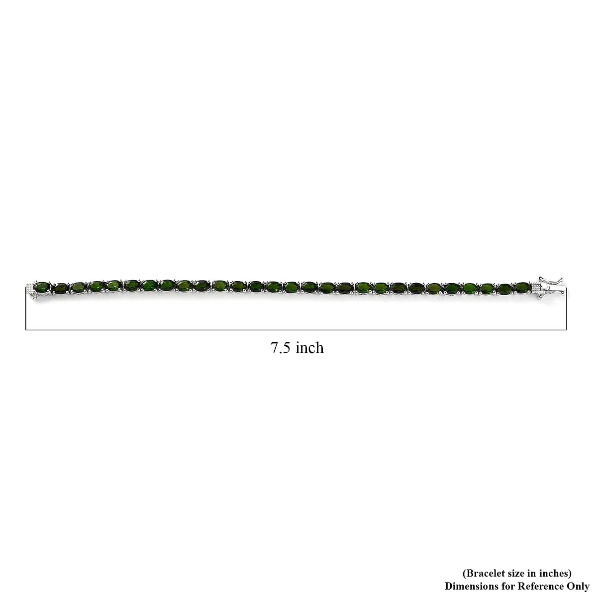 Chrome Diopside Tennis Bracelet in Platinum Over Sterling Silver (7.25 In) 13.70 ctw image number 4