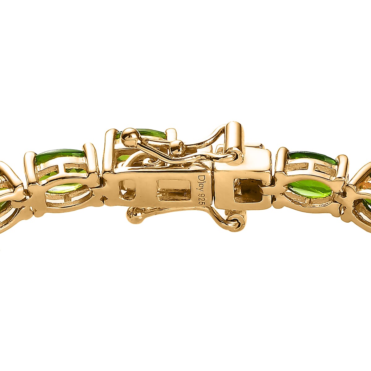 D'Joy Chrome Diopside Tennis Bracelet in Vermeil Yellow Gold Over Sterling Silver (7.25 In) 13.70 ctw image number 3