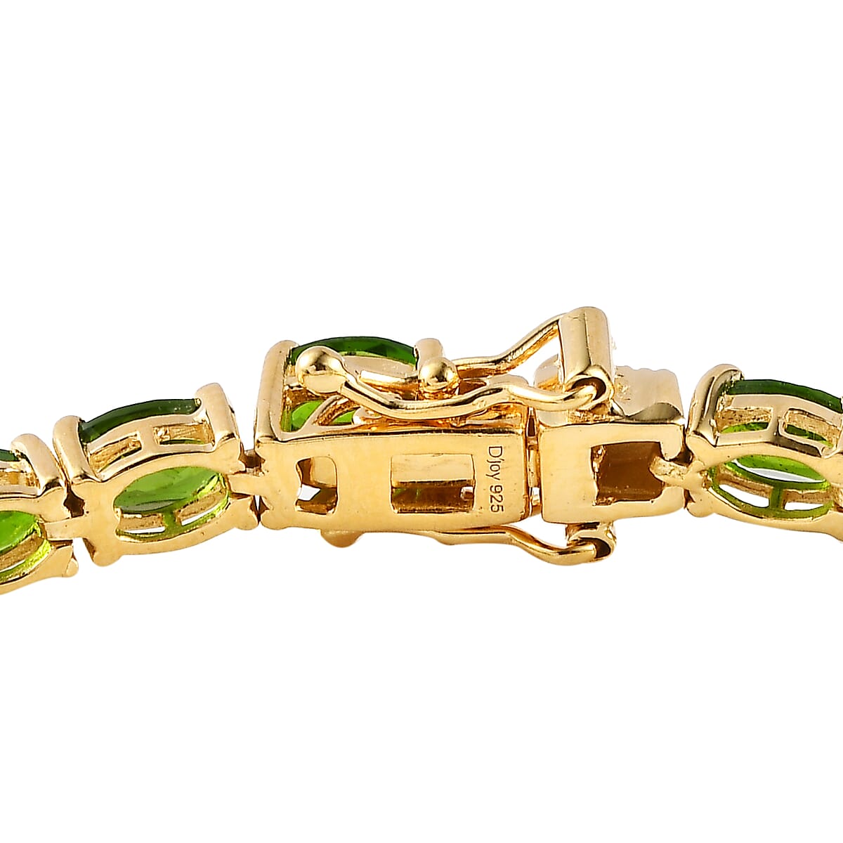 Chrome Diopside Tennis Bracelet in Vermeil Yellow Gold Over Sterling Silver (8.00 In) 15.65 ctw image number 3