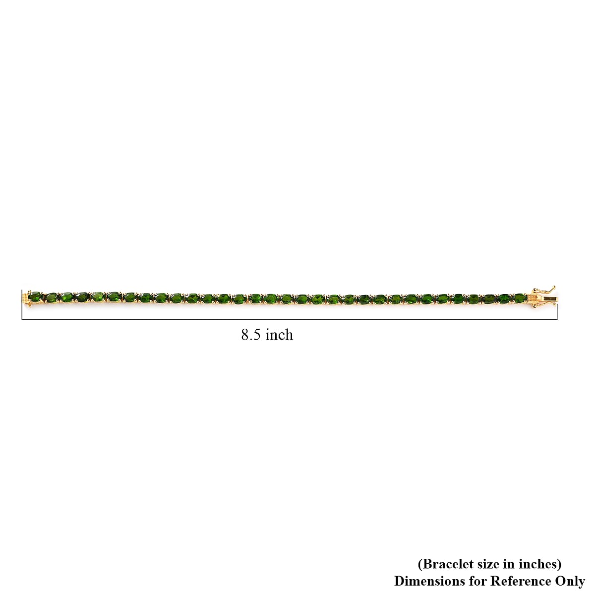 Chrome Diopside Tennis Bracelet in Vermeil Yellow Gold Over Sterling Silver (8.00 In) 15.65 ctw image number 4