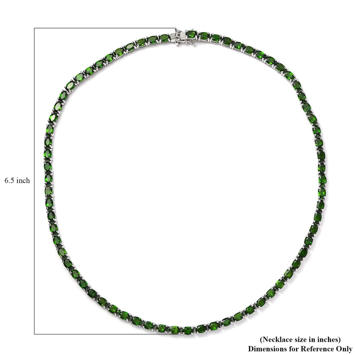 Chrome Diopside Tennis Necklace 18 Inches in Platinum Over Sterling Silver 38.30 ctw image number 5