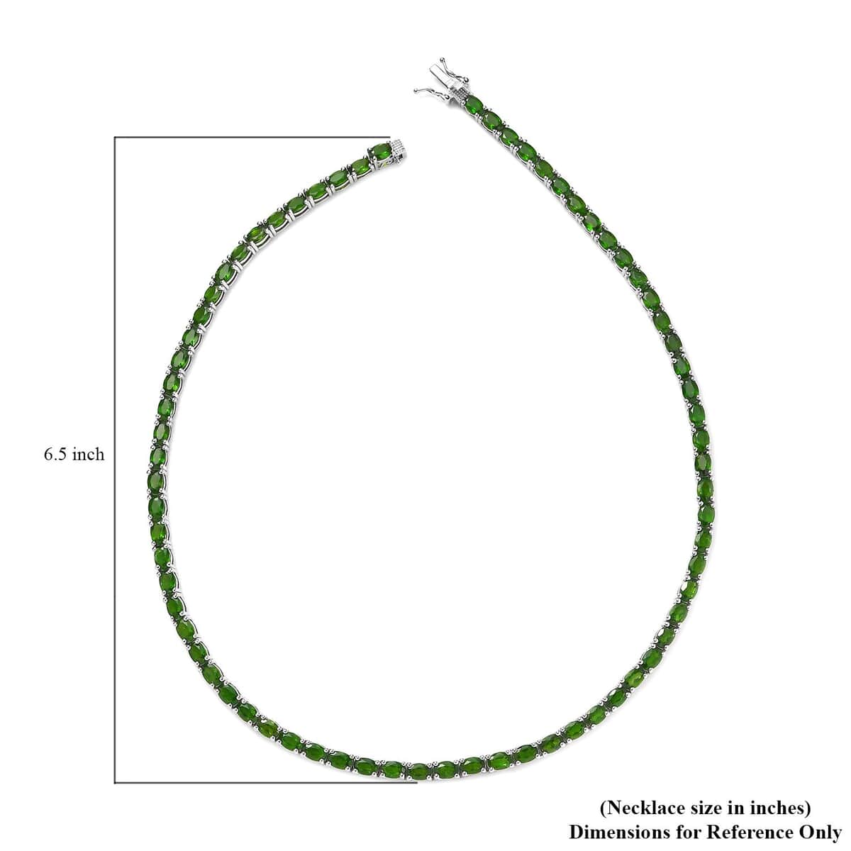 Chrome Diopside Tennis Necklace 18 Inches in Platinum Over Sterling Silver 38.30 ctw image number 6