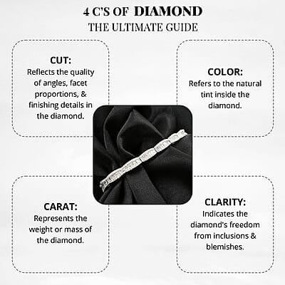 Diamond 4.00 ctw Deco Bracelet, Platinum Over Sterling Silver Bracelet, Diamond Jewelry, Gifts For Her (7.50 In)