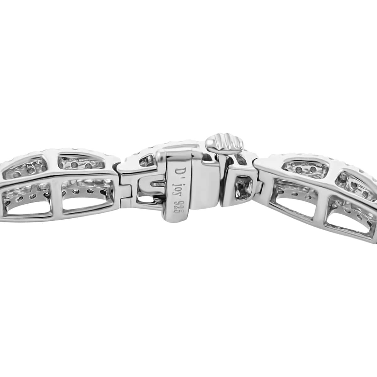 Diamond 4.00 ctw Deco Bracelet, Platinum Over Sterling Silver Bracelet, Diamond Jewelry, Gifts For Her (7.50 In) image number 5