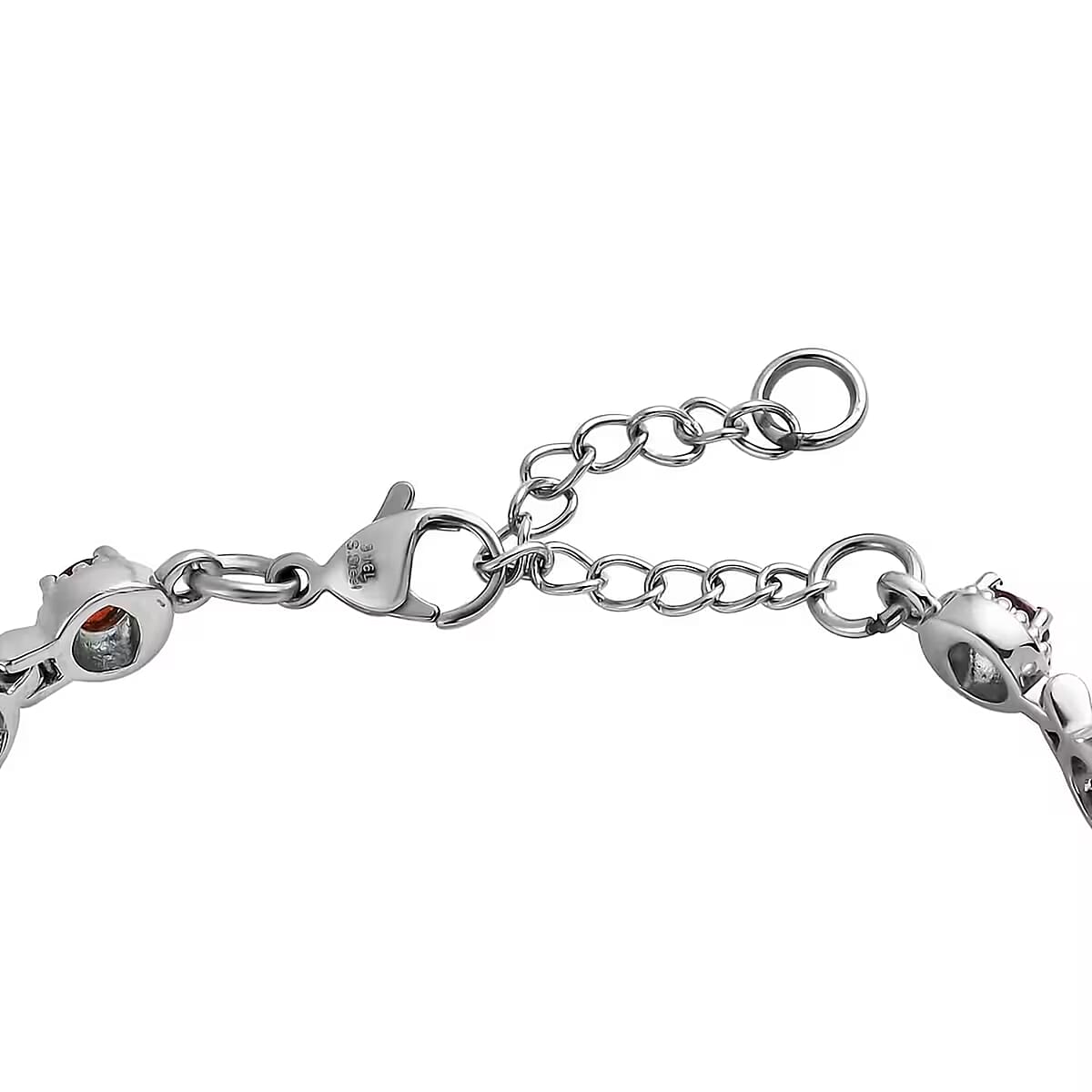 Mozambique Garnet Bracelet in Stainless Steel (6.50-8.0In) 5.25 ctw image number 8