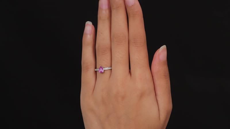 Doorbuster Luxoro 14K White Gold AAA Natural Ceylon Pink Sapphire and G-H I2 Diamond Ring 1.10 ctw