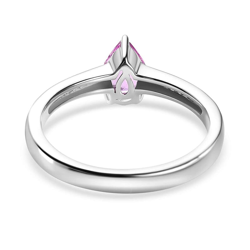 Luxoro AAA Natural Ceylon Pink Sapphire and G-H I2 Diamond 0.90 ctw Ring in 14K White Gold (Size 10.0)