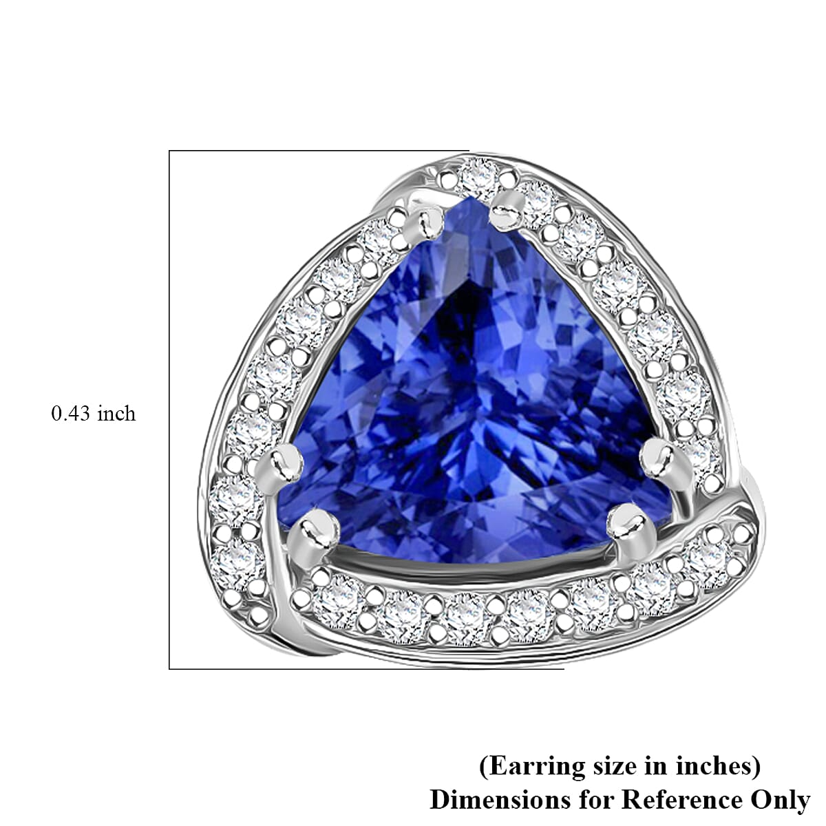 Certified & Appraised Rhapsody 950 Platinum AAAA Tanzanite and E-F VS Diamond Stud Earrings 4.75 Grams 4.00 ctw