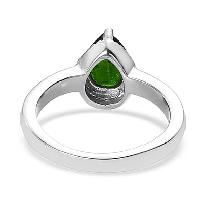 Chrome Diopside Solitaire Ring in Stainless Steel (Size 10.0) 1.00 ctw