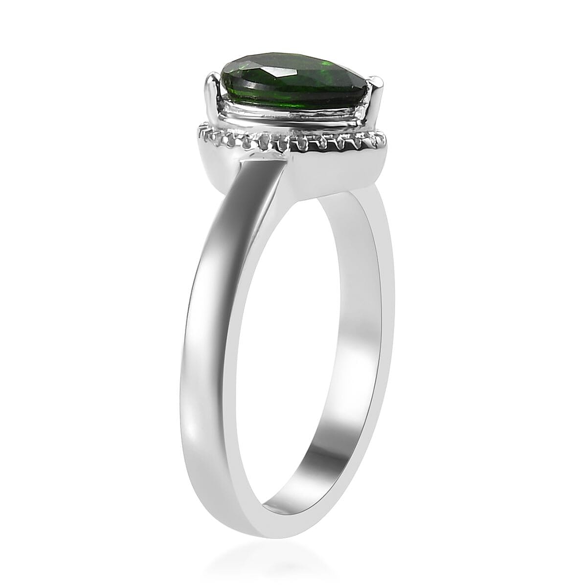 Chrome Diopside Solitaire Ring in Stainless Steel (Size 7.0) 1.00 ctw image number 3