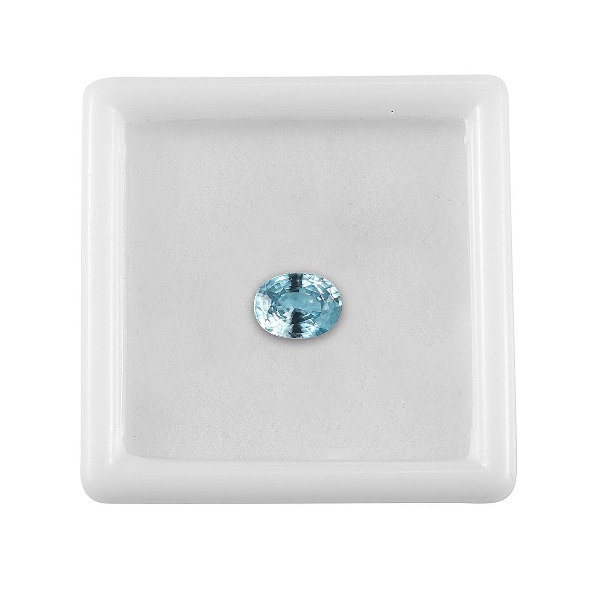 Cambodian Blue Zircon (Ovl 8x6 mm) 1.49 ctw image number 2