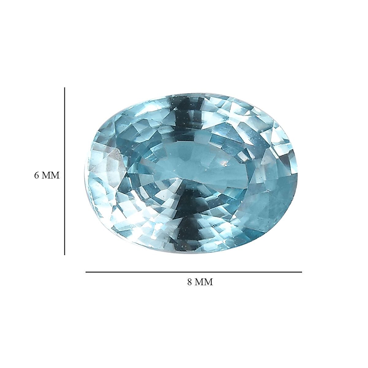 Cambodian Blue Zircon (Ovl 8x6 mm) 1.49 ctw image number 3