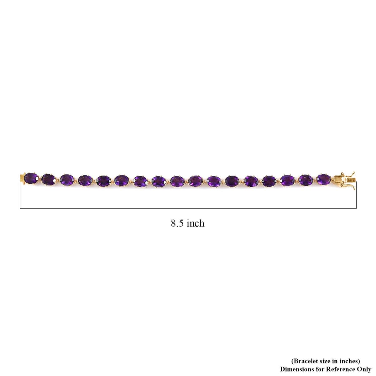 African Amethyst Bracelet in Vermeil Yellow Gold Over Sterling Silver (8.00 In) 30.85 ctw image number 4