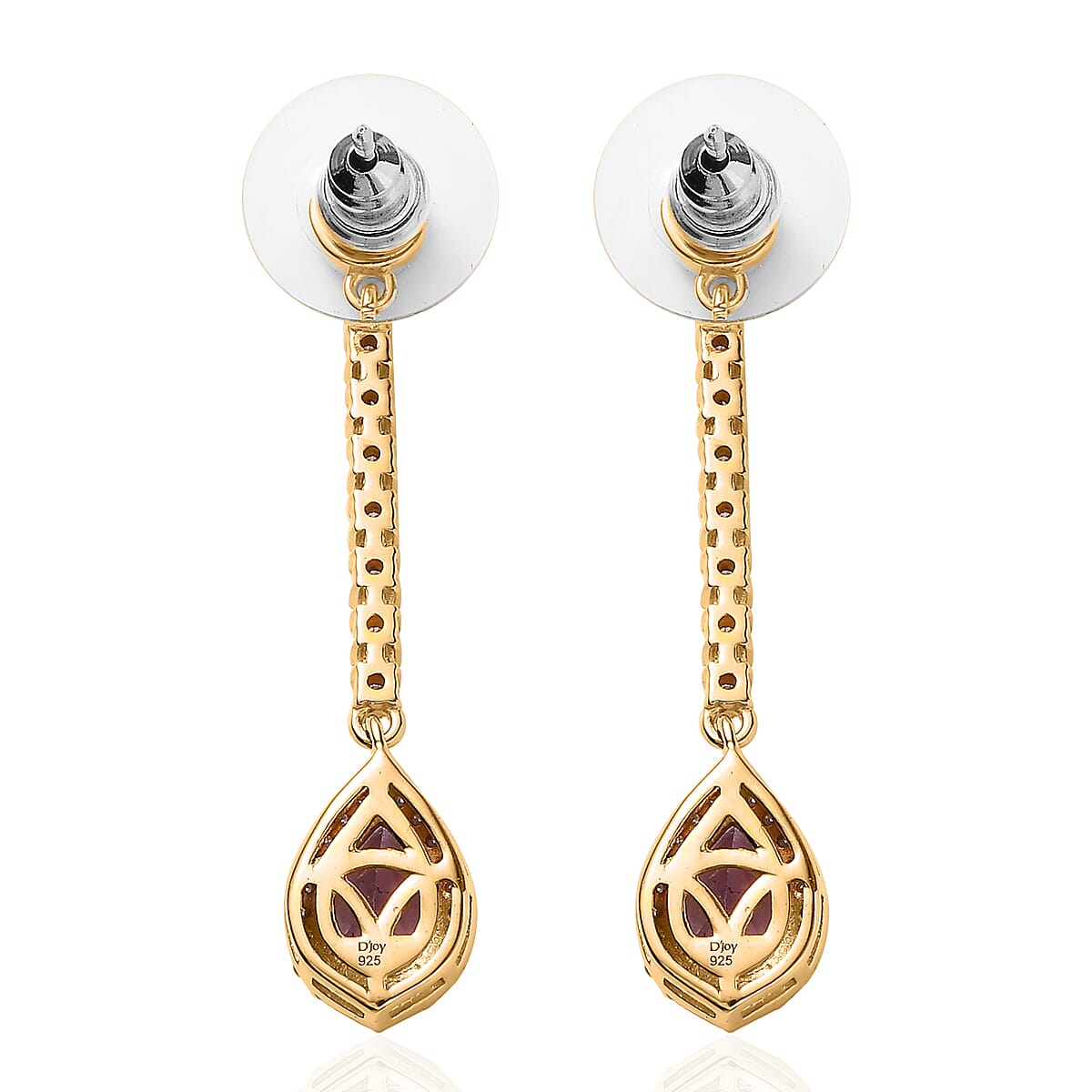 Pure Pink Mystic Topaz and Moissanite Celestial Drop Earrings in Vermeil Yellow Gold Over Sterling Silver 4.25 ctw image number 3