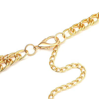 Silver Gray Glass Necklace in Goldtone 29.50-45.50 Inches