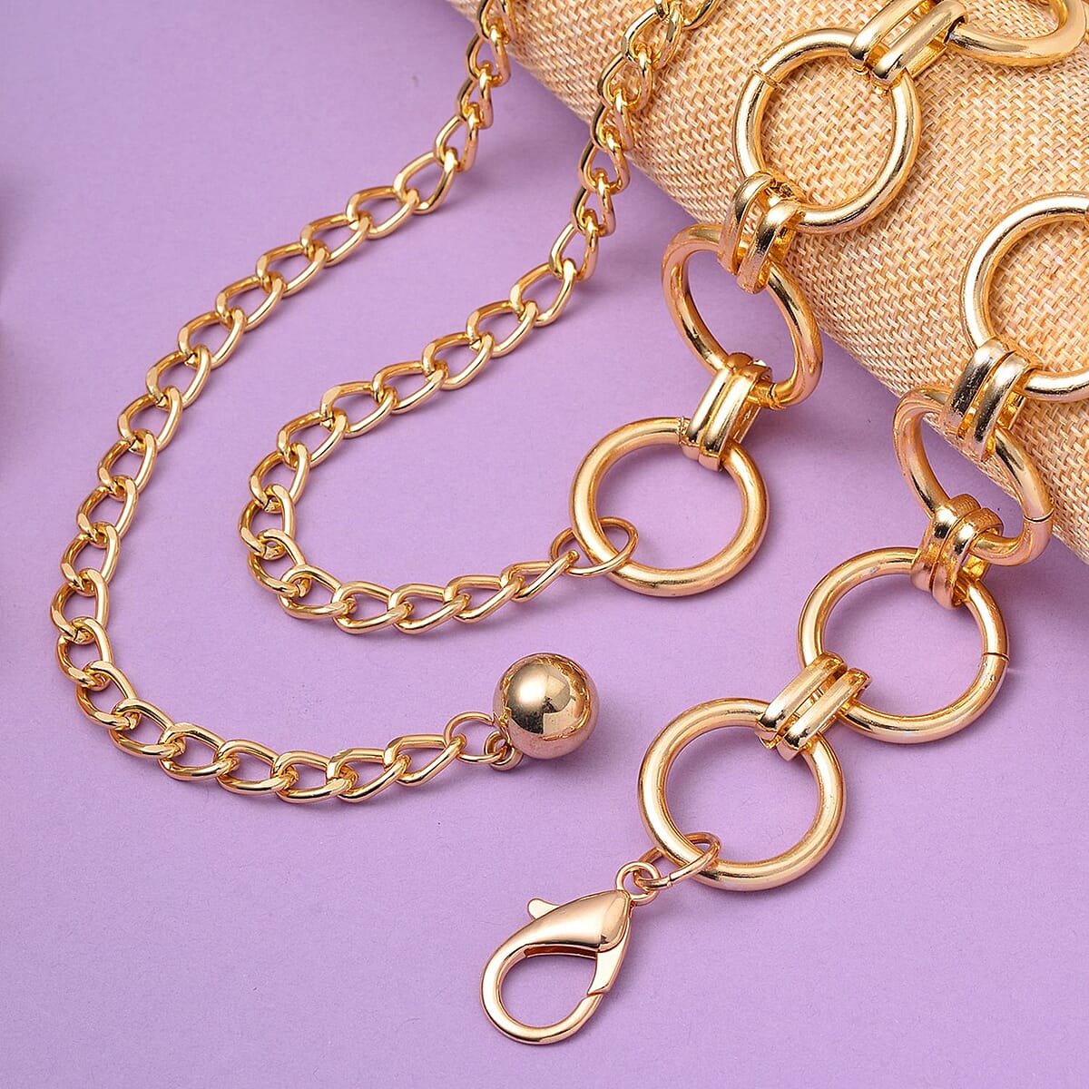 Link Necklace in Goldtone 21.50-45.50 Inches image number 1