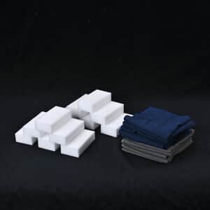 Symphony Home 22pcs Set - 12pcs Multi-Functional Magic Eraser Sponge with 10pcs Microfiber Cleaning Towel
