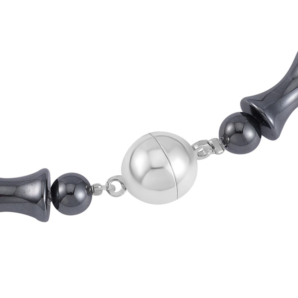 Shungite and Hematite 307.35 ctw Beaded Necklace in Silvertone 20 Inches image number 3